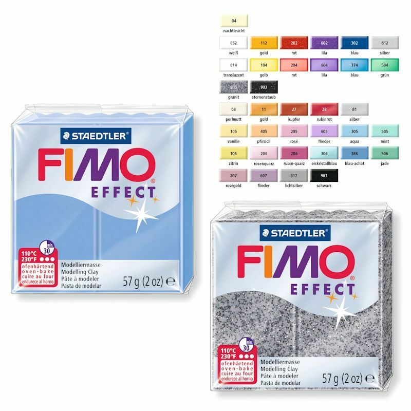 [100g=2,96€] Fimo Effect Transluzent/metallic/neon/leather Und Weitere 57g-block